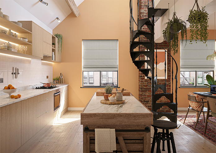 Atina (Blackout), Grey Bisque - Motorised Roman Blind - Image 8